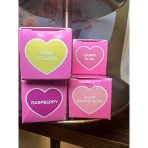 4PC NIB Too Faced Kissing Jelly Gloss in FOUR Flavors